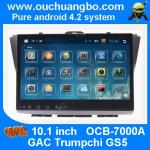 Ouchuangbo GAC Trumpchi GS5 car stereo support 10.1 inch screen android 4.2 gps
