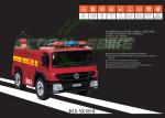 Fire Truck 12V 7Ah Battery 2 Motors Front Lights Alarm Lamp Kids E-car With MP3