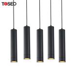 240V Aluminium Cylinder Black Pendant Light Front Replace Bulb Chandelier Anti