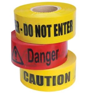 China Custom Printing Logo Warning Tape PE Non-adhesive Barricade Tape factory