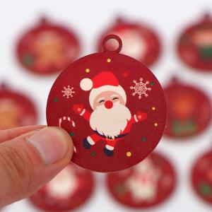 China Wooden Decoration Ornaments Gift Plaque Tags Merry Christmas Wood Sign Tags factory