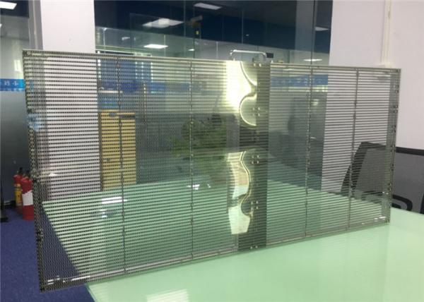 Commercial Center Transparent Glass LED Display Easy Transportation For Touring