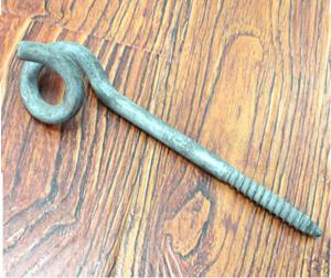 China HDG Lag Thread Screw Hook Bolt / Pigtail Eye Bolt Carbon Steel Material factory