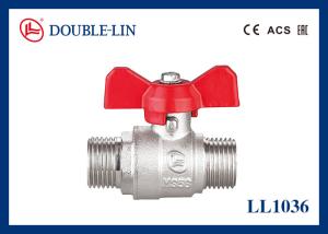China 1/4 &quot; To 1 &quot; Male X Male 25 Bar Brass Ball Valve With T Handle factory