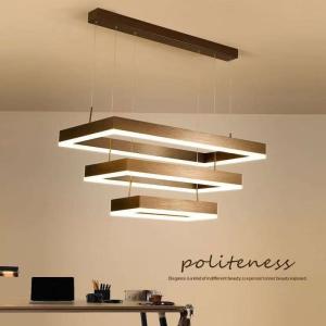 China Third Floor Small Living Room Led Chandelier Modern Simple Rectangular Nordic Lighting Hall Restaurant Bar Hanging Lighting factory