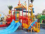 Wonderful Theme Water Park Equipment Fiberglass Kids Water House With Slides