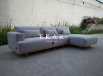 Italian Big Couch Linen Fabric Wide Sofa