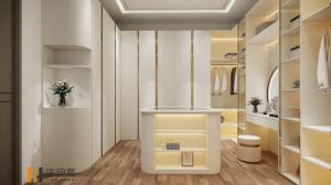 China Fadior Modern Walk In Closet High End Stainless Steel Dressing Room Formaldehyde Free factory