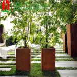 Outdoor Garden Flower Pot Custom Corten Steel Planters 1500*500*600mm High
