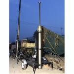 10m locking pneumatic telescopic mast 200kg payloads-mobile telecom mast tower