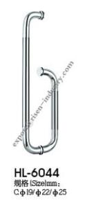 China Stainless steel door handle HL6044, dia19, 22, 25 factory