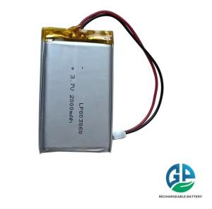 China High Discharge Lipo Battery Pack 803860 Li-Polymer Battery 2000mAh 3.7v Rechargeable Lipo Battery factory