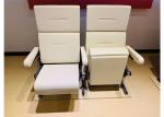Fabric Upholstery 160mm Auditorium Theater Seats With Wooden Back