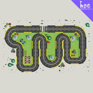 China Custom Multi Color Plastic Car Racing Track Indoor Amusement Park Equipment factory