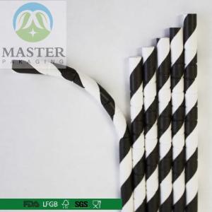 China 100% Biodegradable Eco-friendly FDA  approved flexible bendy paper drinkingstraws on sale