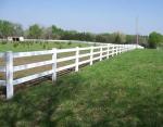 Uv Proof White Color Plastic PVC Vinyl Rail Fence Garden Fence Panels 3 rail