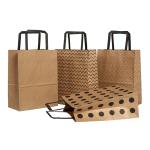 ISO9001 Custom Printed Paper Carrying Shopping Bags 120g 140g White Brown