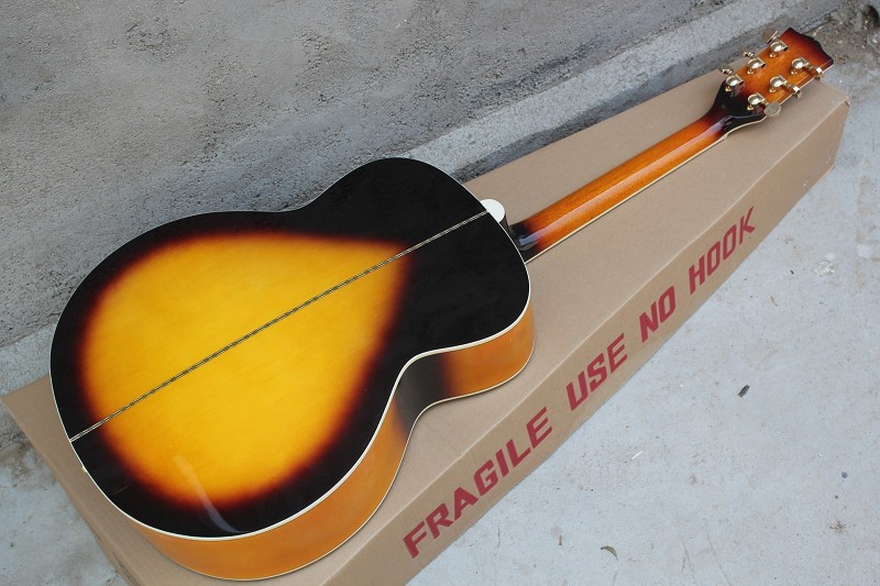 Factory Gibsons Custom 43 inch S 20 frets tobacco sunburst left acoustic guitar with electric guitar's pickup