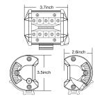 4 inch 48W Triple Row LED Led Pods Spot Flood Combo Beam Epistar chip sLED