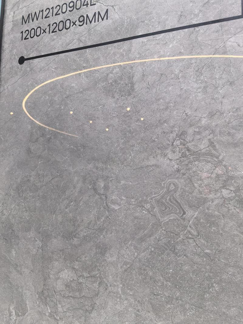 Gray Scratch-Resistant Grade AAA 1200x1200x9mm Exterior Wall Polished Glazed Porcelain Tile For Living Room And Office