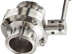 DIN SMS 3A 3 Piece Body Ball Valve Mounting Pad Easy Disassembly Without Special
