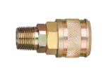 Single Shut Off Pneumatic Air Connectors , Durable Steel Pneumatic Quick