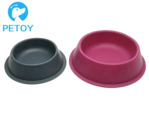 China Round Custom Silicone Plastic Pet Bowls FDA Food Grade Eco - Friendly factory