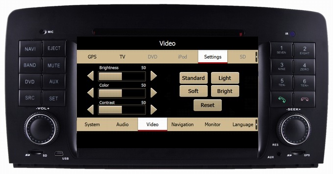 Auto Radio Car Navigation System for Mercedes Benz R W251 with iPod RDS CD player OCB-8824