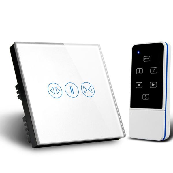 China Smart Home Curtain Switch For Electric Curtain Roller Shutter Blind Motor With Remote Control Google&Alexa factory