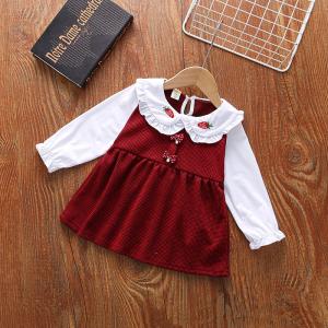 China 80cm Girls Children'S Dress Clothing Long Sleeve Short Skirt Dress Doll Collar ODM factory