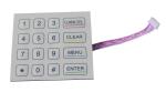 16 key flat industrial custom membrane keypads with industrial metal dome PCB
