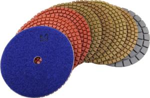 China Wet Diamond Metal Granite Polishing Pads Set factory