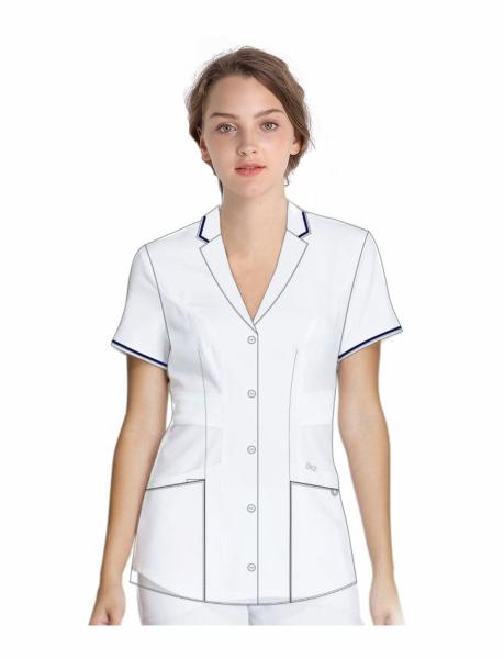 Customized Short Sleeve 42% Polyester Nurse Medical Uniform Antimicrobial