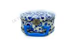 Small Round School Lunch Tin Box With Pvc Window , Lunch Box Containers