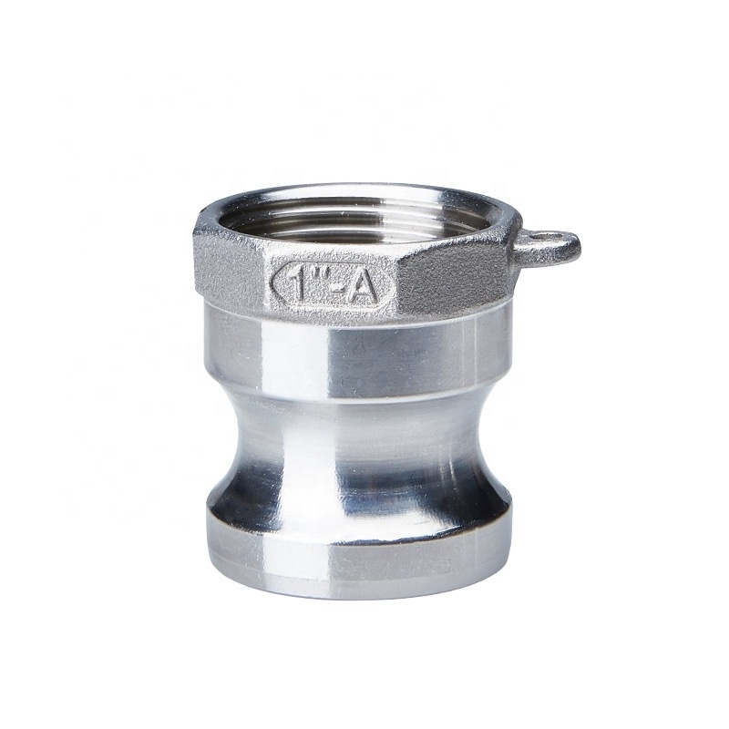 SS 304 316 Camlock Quick Connectors for Water Gas Oil NPT BSP 1/4"-4" Round Head Code