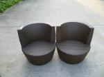 Luxury Home Resin Wicker Obelisk Chair With Power Coated Aluminum Frame