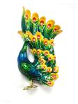 Bird metal trinket box Peacock treasure box metal jewelry box