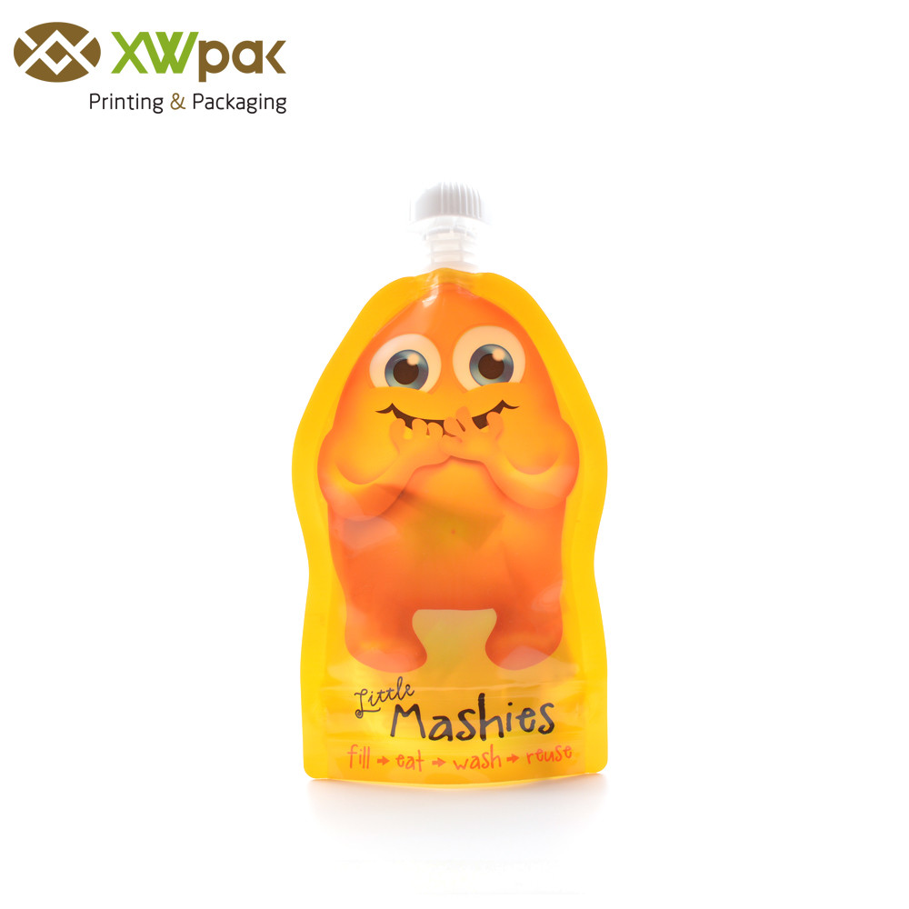 Reusable Drink Food Liquid Pouch Packaging Stand Up Plastic Side Sealing 5mm