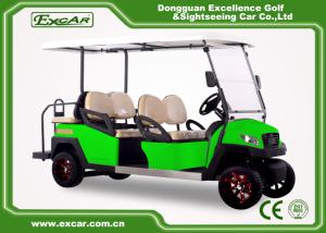 China Green Powerful Electric Golf Carts For 6 Person Steel Framework factory
