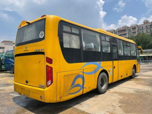 Used Kinglong Bus XMQ6110 Rear Engine Used Coach Bus Double Doors 50 Seats Euro IV Airbag Chassis