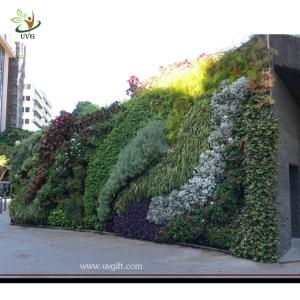 China UVG Green Vertical Wall Garden Fake Plastic Plants Grass walls for garden landscaping factory