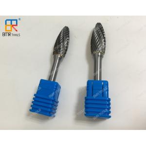 China BMR TOOLS Dia 16mm Tungsten Solid Carbide Flame Shape Type H Rotary Burrs Double thread with 6mm Shank factory
