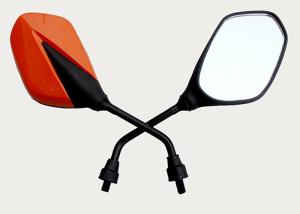 China Double Color Motorbike Rear View Mirror Square Shaped For Cub Motorcycle factory
