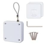 800G 1000G Black White ABS Multi-Function Punch-Free Door Closer with 44*44*1