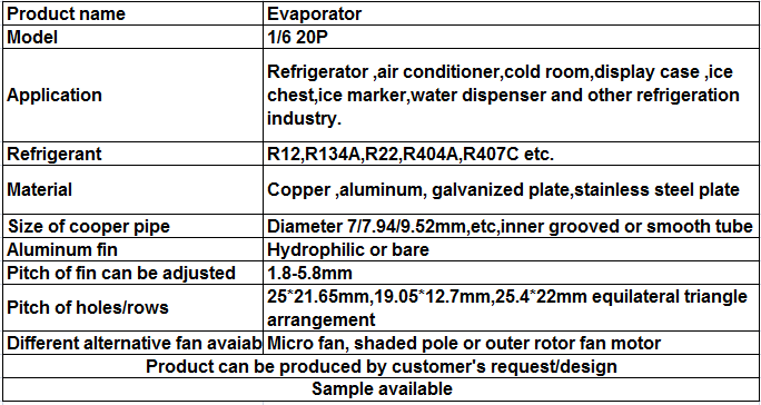 Aluminum Fin Coil Heat Exchanger With Defrost Heater 0.75 Thinkness Wall