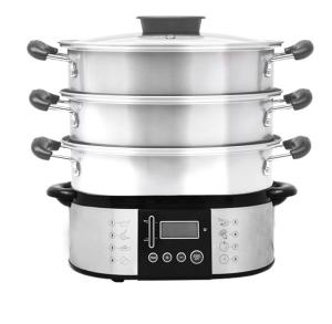 China High Power Auto off Multi-Function External water 11L Digital Stainless Steel Steam Cooker XJ-5K118 factory