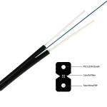 BLACK / WHITE STEEL WIRE OR FRP FIBER OPTIC DROP CABLE FTTH FLAT GJXH INDOOR