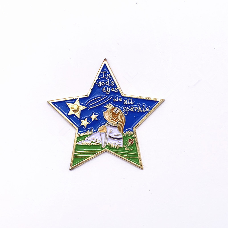 Gold Silver Hard Soft Enamel Lapel Pins , 1 Inch Cute Lapel Pins For Collectible