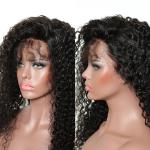 Glam 180 Density Brazilian Virgin Full Lace Human Hair Wigs With Baby Hair