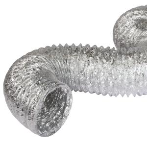 China Aluminum Foil Flexible Exhaust Hose , Double Layer 6'' 150mm Flexible Ducting Hose factory